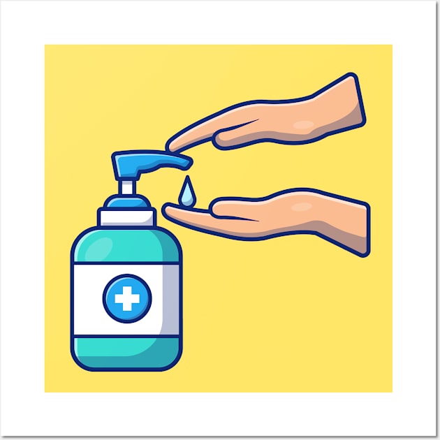 Washing hand cartoon 10 Wall Art by Catalyst Labs